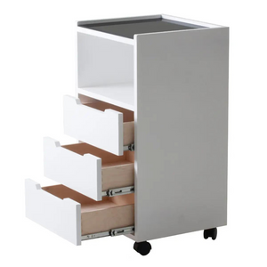 Earthlite Alpha3 Trolley White Drawers open