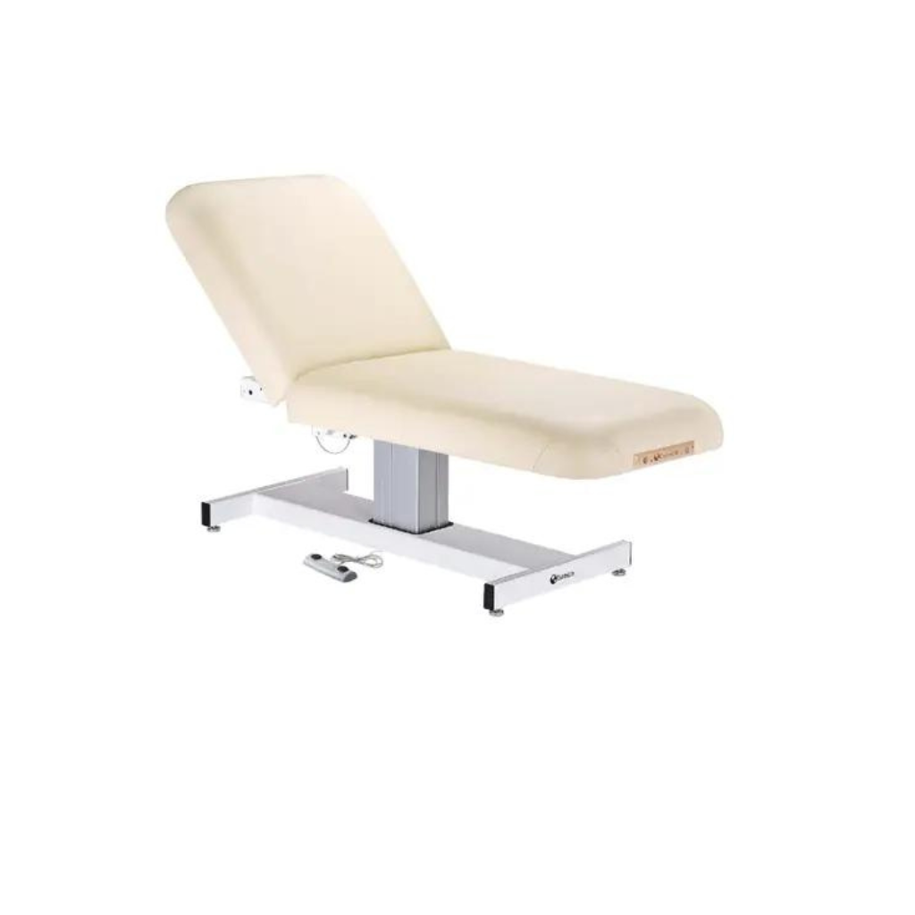 Earthlite Everest Electric Tilt Pedestal Lift Table Vanilla Creme