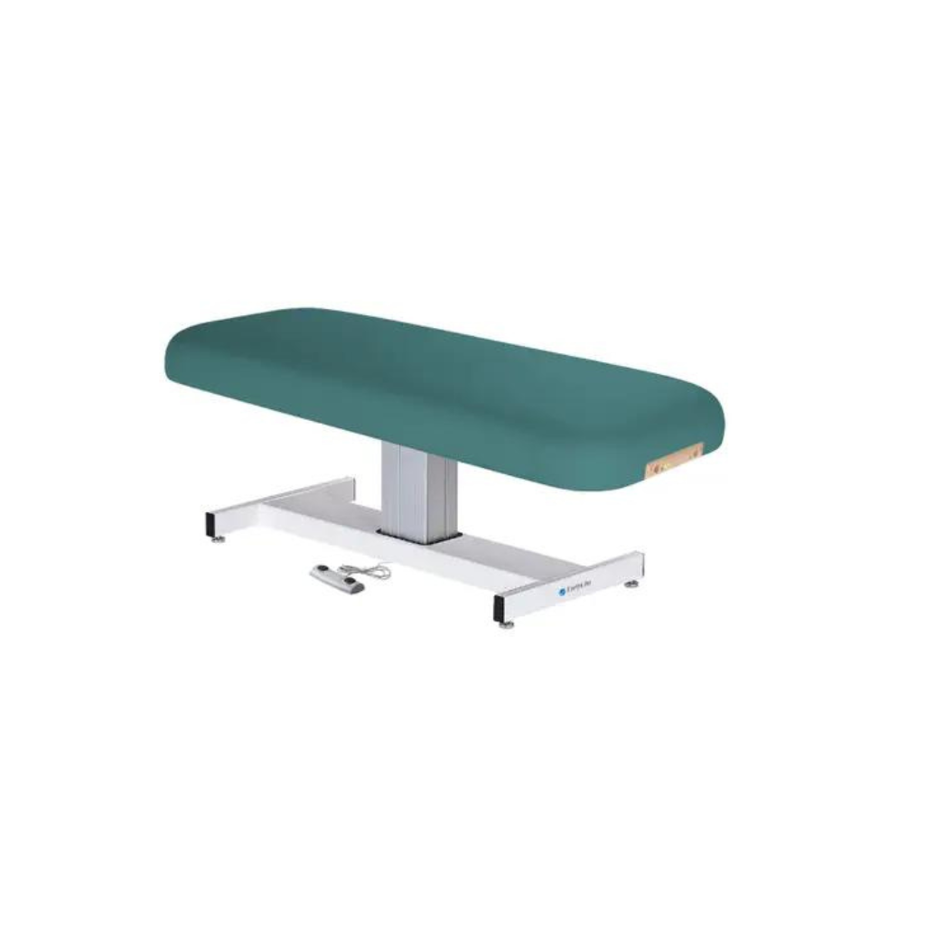 Earthlite Everest Flat Spa Pedestal Electric Table Teal