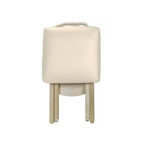 Earthlite Folding Massage Stool Standing Front Vanilla Creme