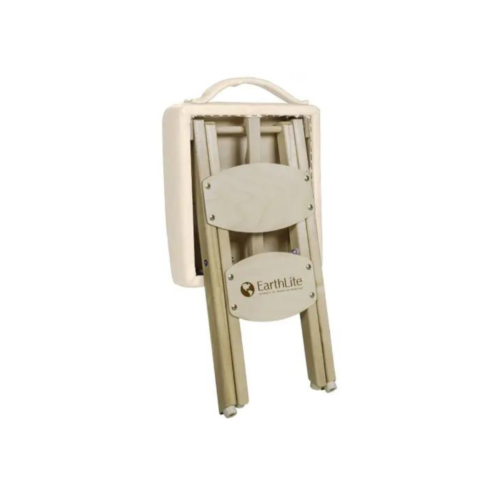 Earthlite Folding Massage Stool Standing Vanilla Creme