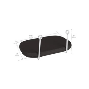Earthlite Front Arm Shelf Black Dimensions