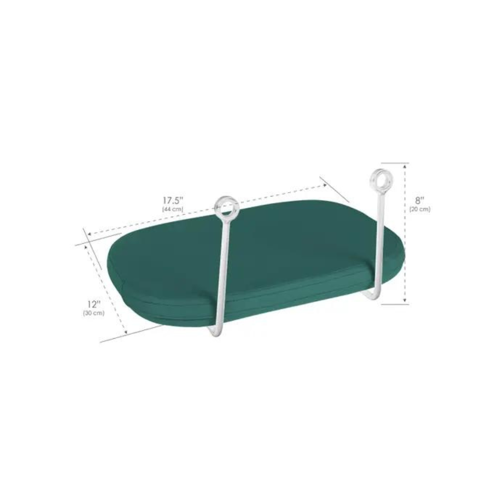 Earthlite Front Arm Shelf Teal Dimensions