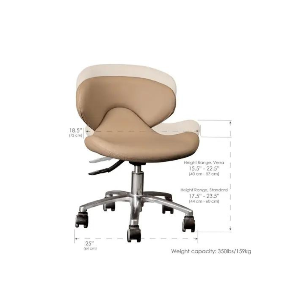 Earthlite Levitate Standard Stool Beige Dimensions