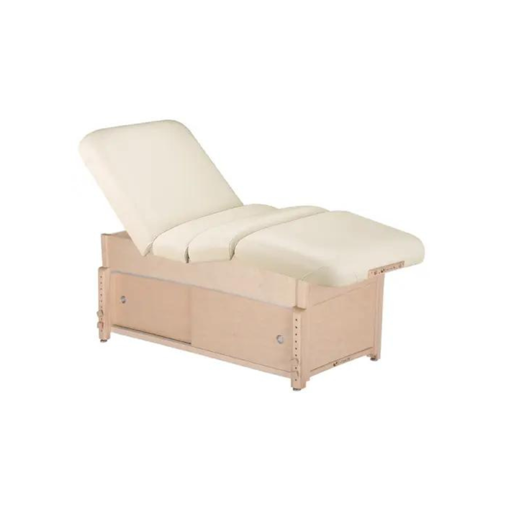 Earthlite Pneumatic Salon Vanilla Creme Cabinet Massage Table