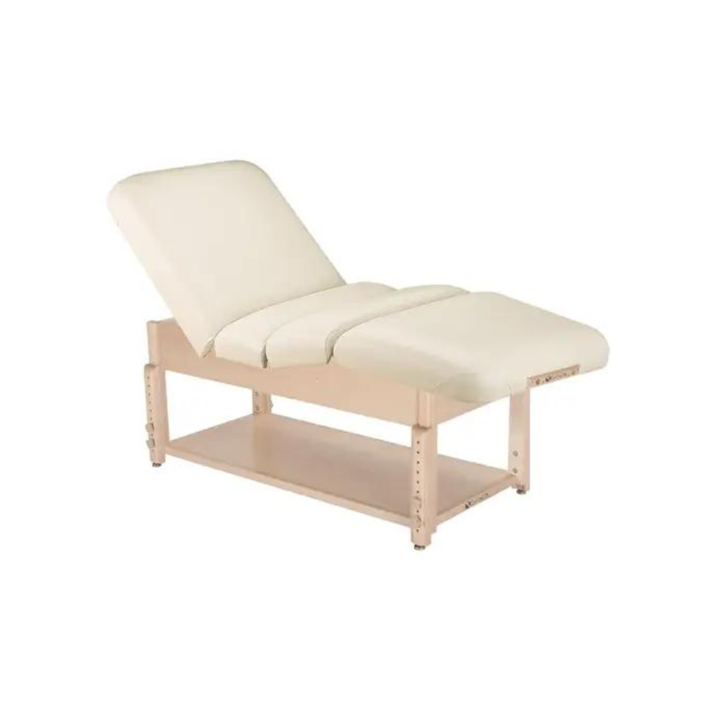 Earthlite Pneumatic Salon Vanilla Creme Shelf Massage Table