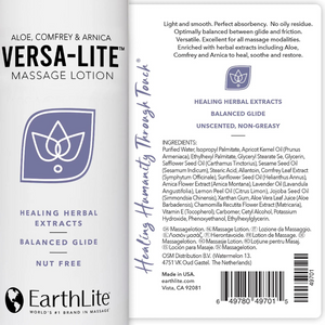 Earthlite Versa-Lite Massage Lotion 8oz Bottle Label