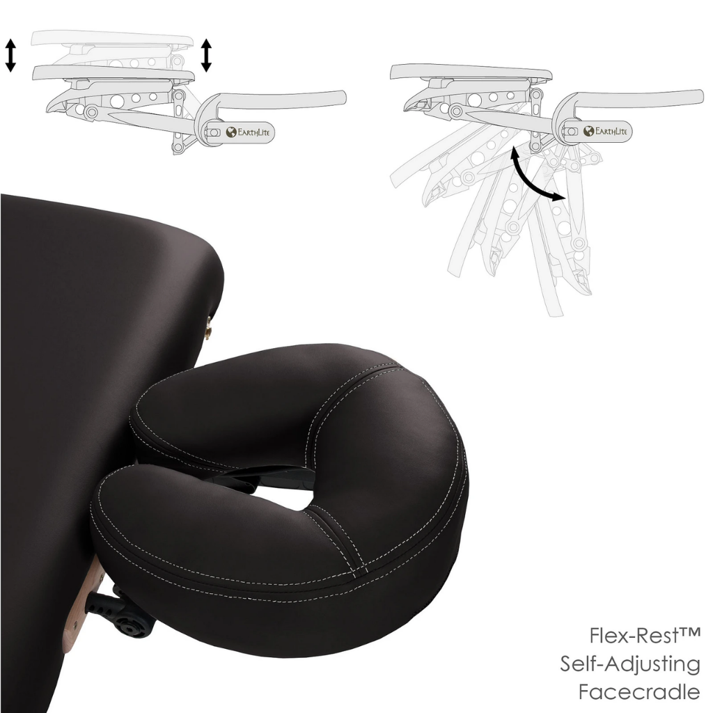 Earthlite Avalon XD Massage Flat Table Package with Flex-Rest Self-Adjusting Facecradle