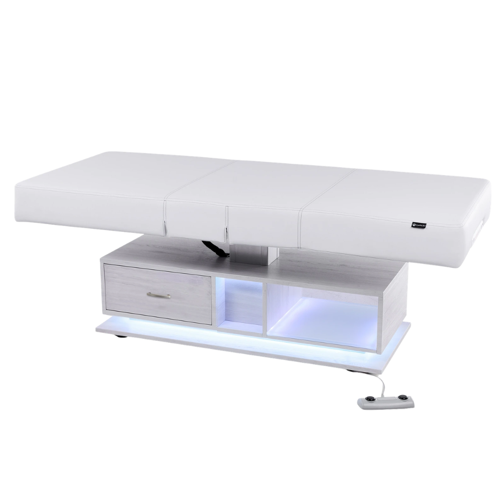 The Earthlite Everest Eclipse 2.0 Tilt Top Lift Table is a versatile electric treatment table designed for Med Spas, IV hydration, and medical wellness practices that require both flexibility and comfort during treatments.