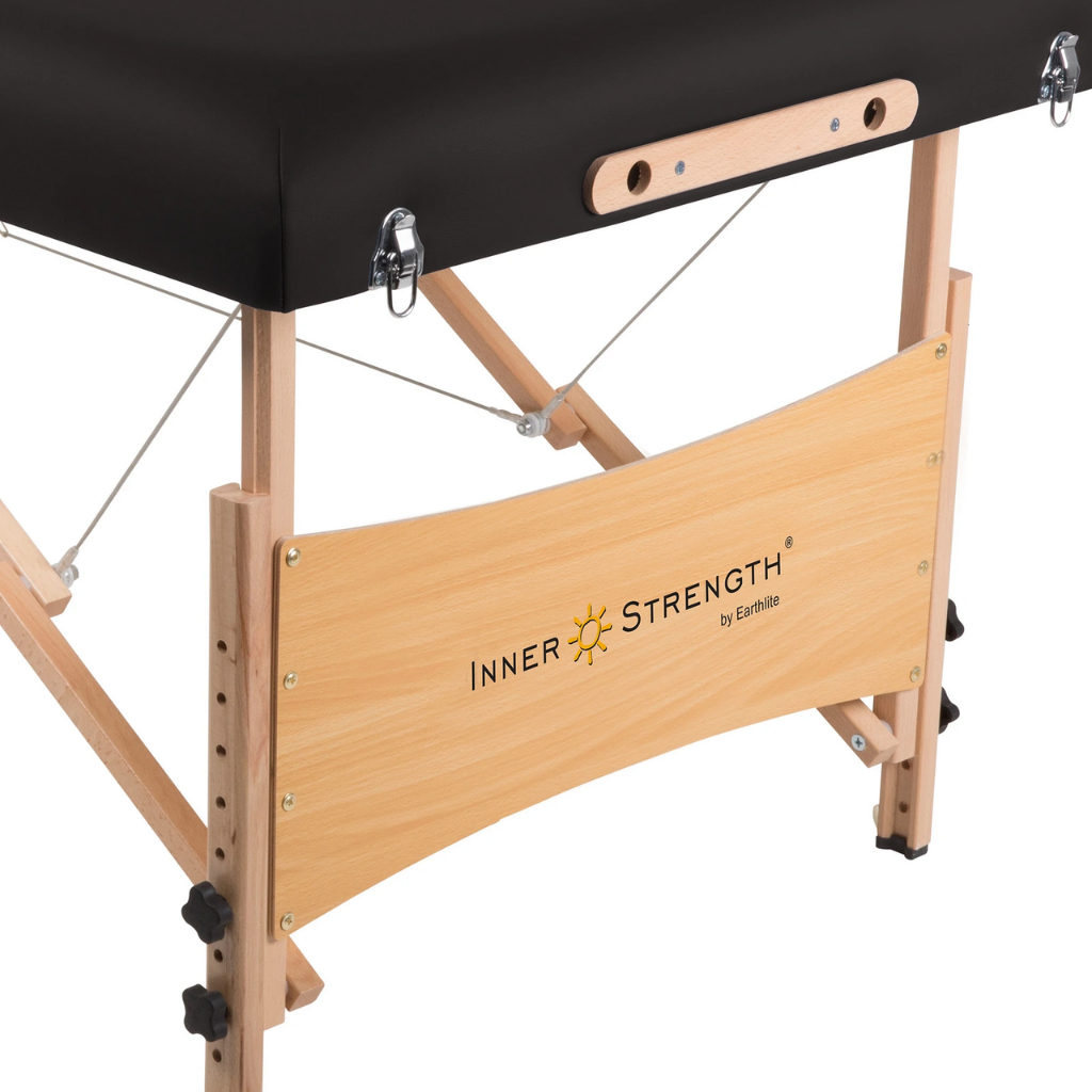 Earthlite Inner Strength Element Portable Massage Table illustrating the endplate.