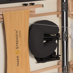 Earthlite Inner Strength Element Portable Massage Table with FacePillow attached in portable setup for wellness practices.