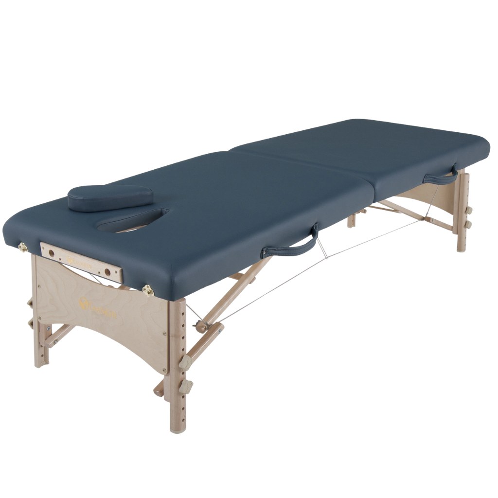 Earthlite MediSport Portable Treatment Table with Agate upholstery and portable design for wellness practices.