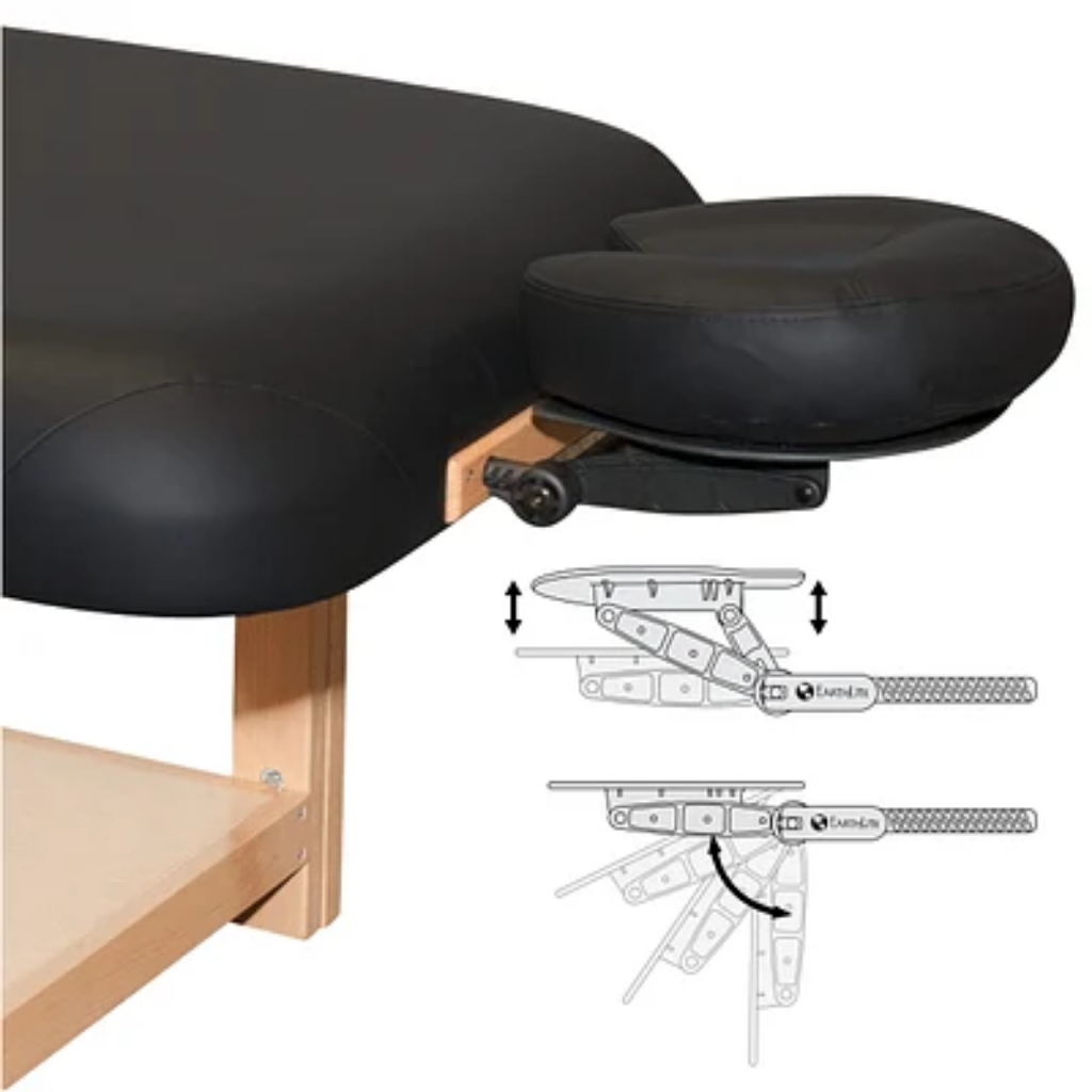 Earthlite Terra stationary massage treatment table with foldable design for easy storage in med spa and medical wellness practices.