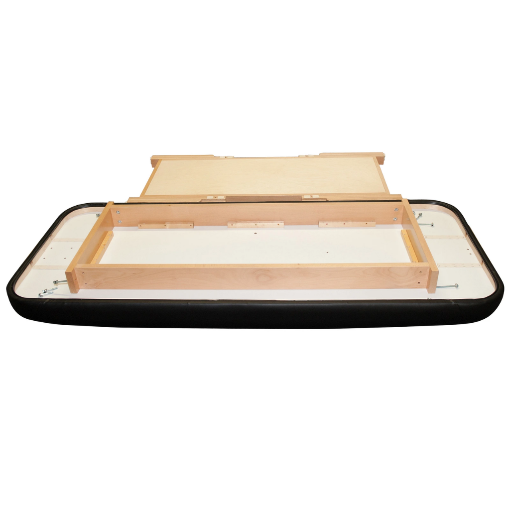 Earthlite Terra stationary massage treatment table with foldable design for easy storage in med spa and medical wellness practices.