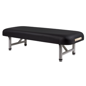 Earthlite Yosemite 30 Low Height Treatment Table with black upholstery for med spa and medical wellness practices.