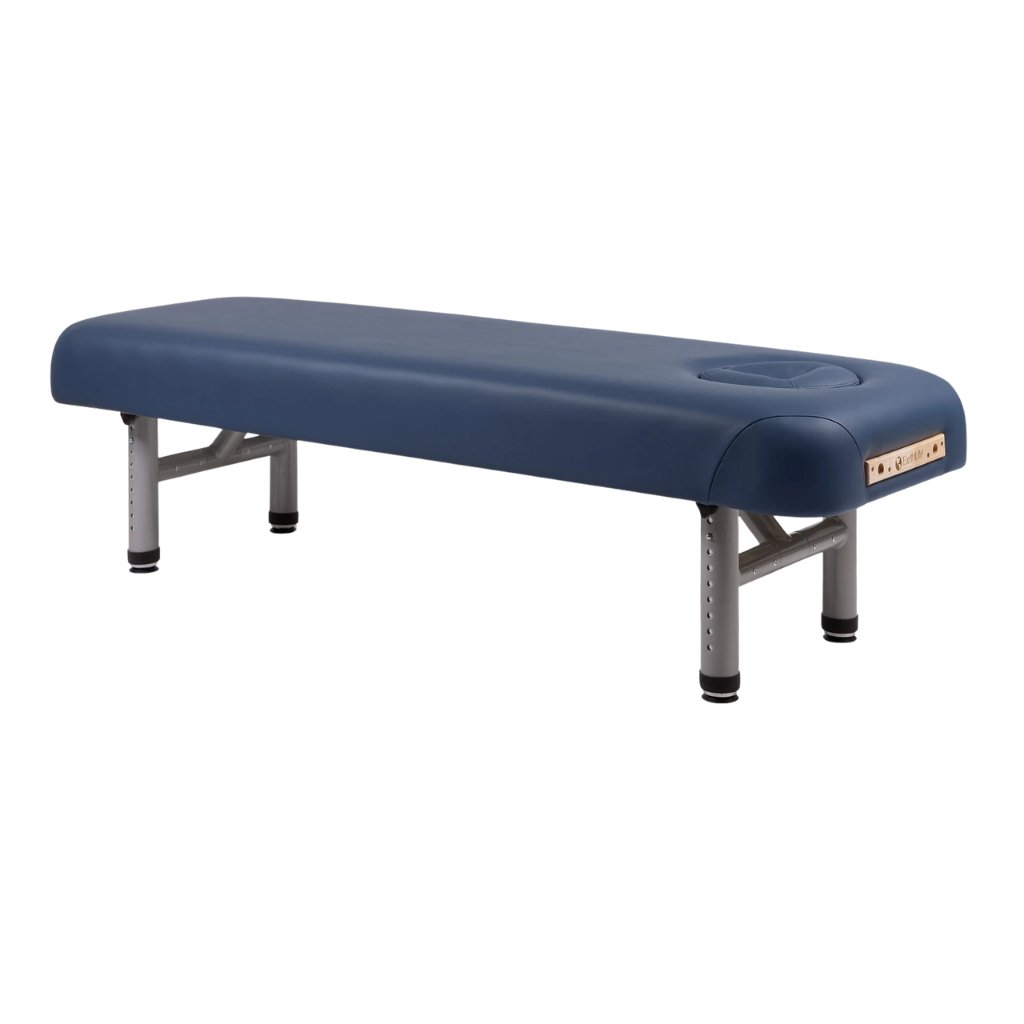Earthlite Yosemite Compact Shiatsu Table with agate upholstery and low-profile design for med spa and medical wellness practices.