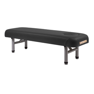 Earthlite Yosemite Compact Shiatsu Table with black upholstery and low-profile design for med spa and medical wellness practices