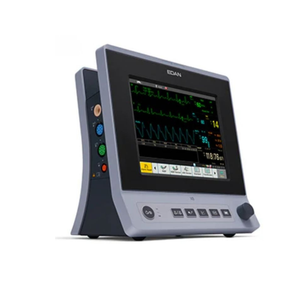 Edan X8 patient monitor with screen displaying heart rate and other metrics on a white background