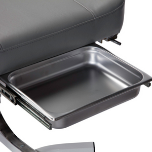 Color Gray Equipro Podiatry Ultra-Comfort Spa Chair close up (20500) - A luxurious and ergonomic spa chair designed for ultimate comfort during podiatry treatments.