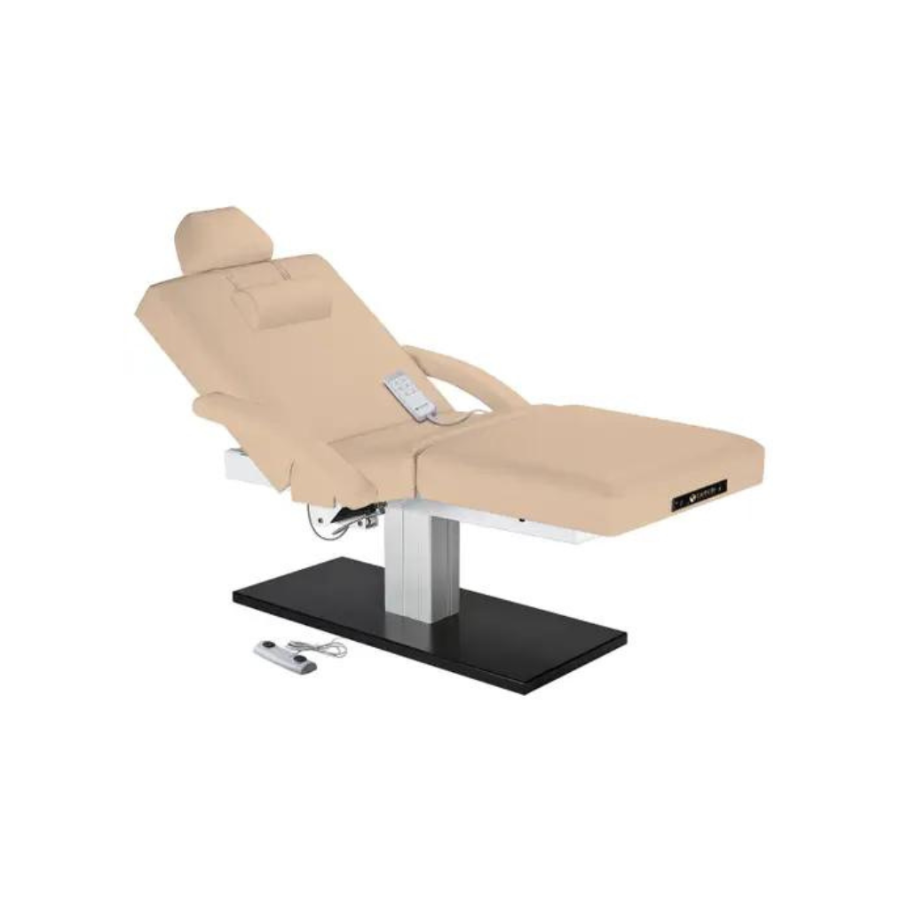 Everest Spa Pedestal Electric Salon Table Maries Beige