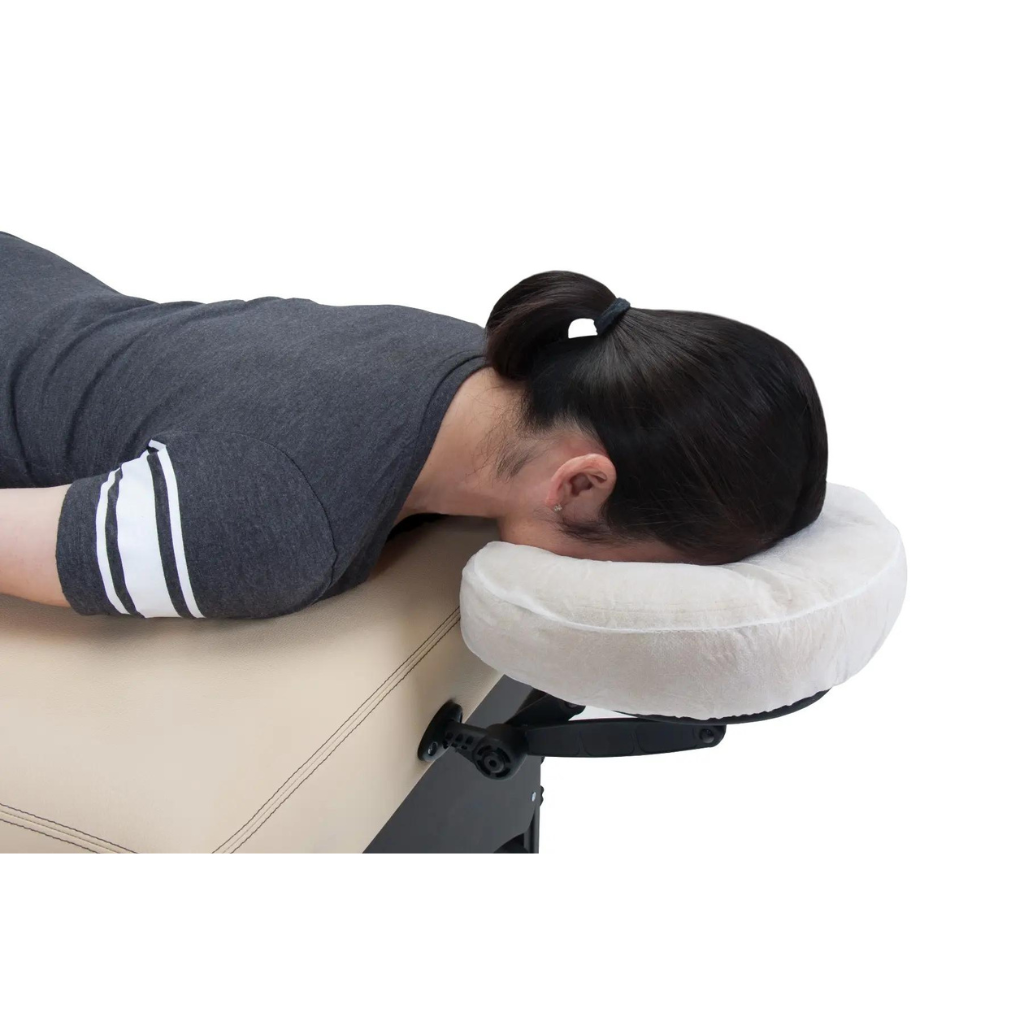 Fitted Disposable FacePillow Covers in use