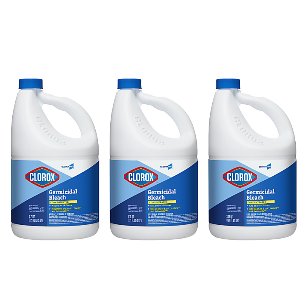 Clorox Germicidal Bleach, Concentrated (Case of 3 Bottles)