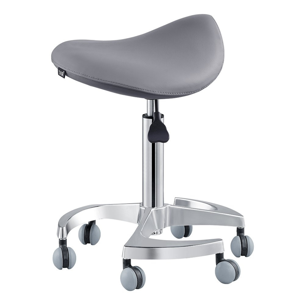 Dream In Reality Harmony Saddle Stool (Gray): Side View