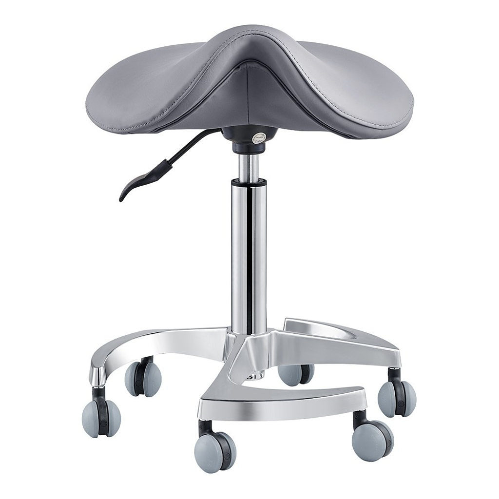 Dream In Reality Harmony Saddle Stool (Gray): Front View