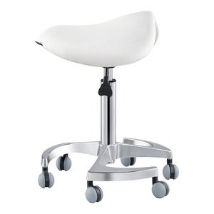 Dream In Reality Harmony Saddle Stool (White): Side View
