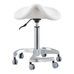 Dream In Reality Harmony Saddle Stool (White): Front View