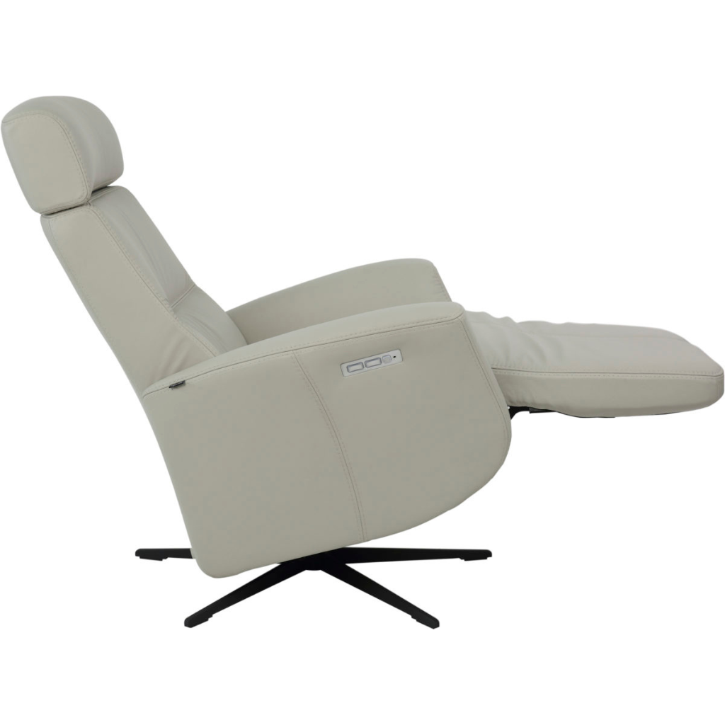 Hedda  IV Therapy Chair with Shadow Grey upholstery shown in a fully reclined position