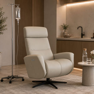 Hedda  IV Therapy Chair shown in a medical wellness setting