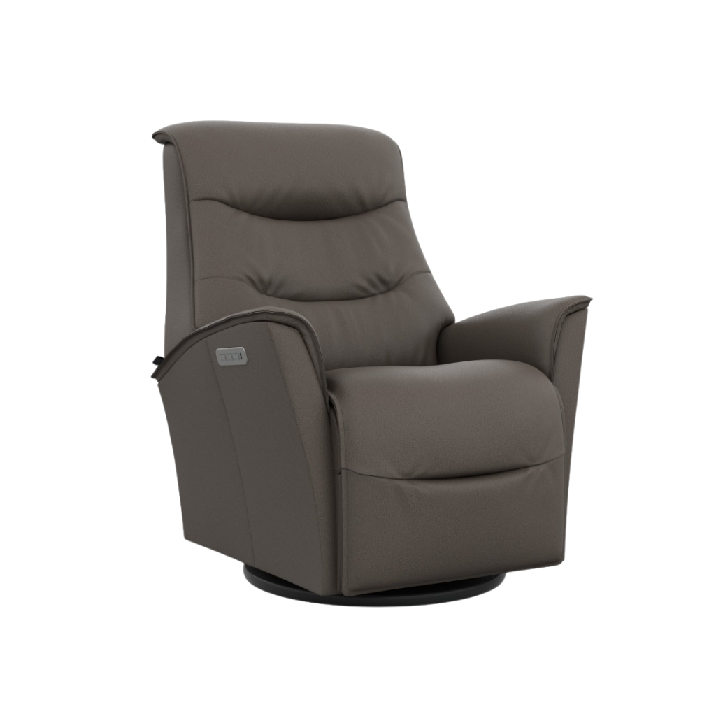 Henrik IV Therapy Chair with Latte upholstery features a three-motor ergonomic support system with independent reclining, lumbar, and head/neck adjustments.