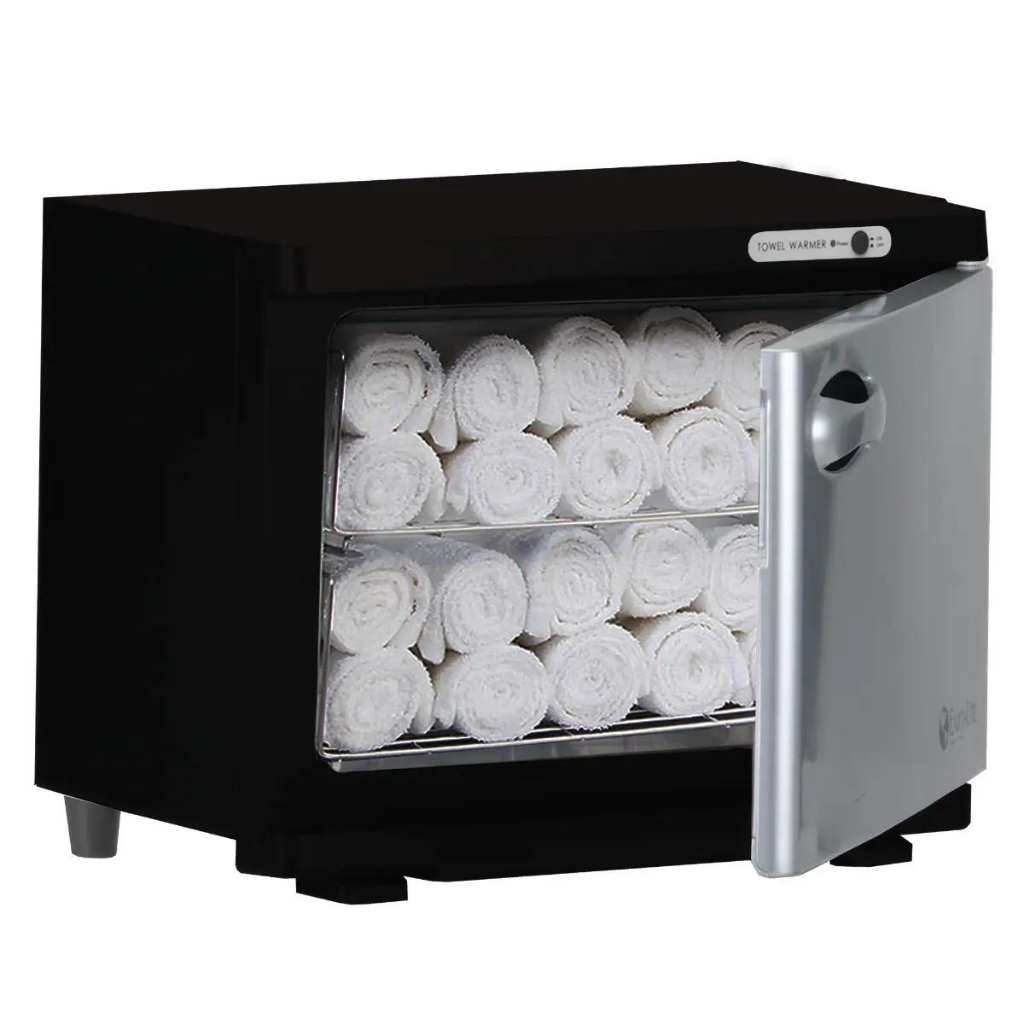 Hot Towel Cabinet Standard Black Open