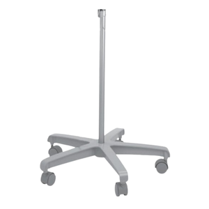 Stainless Steel Gray Hyfrecator base with wheels on a white background