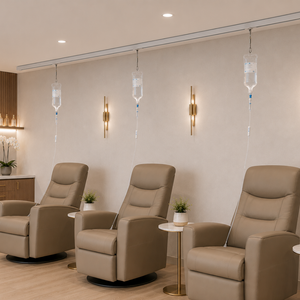 Ceiling-Mounted IV Pole Tracks For IV Therapy Businesses