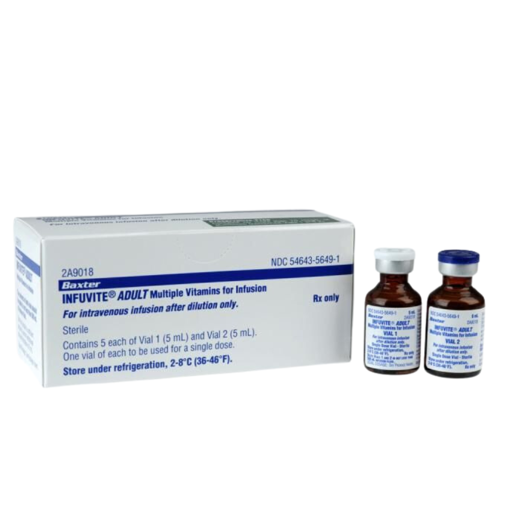 Infuvite Adult Multivitamin Injection 10 x 5mL Single-Dose Vial Pack - Medical Spa Supply Infuvite Adult Multivitamin Injection 10 x 5mL Single-Dose Vial Pack - Medical Spa Supply