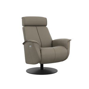Ingrid IV Therapy Chair with Cement upholstery features a dual-motor ergonomic system with independent footrest and backrest controls, the Ingrid provides continuous support and personalized positioning