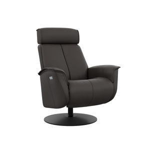 Ingrid IV Therapy Chair with slate upholstery features a dual-motor ergonomic system with independent footrest and backrest controls, the Ingrid provides continuous support and personalized positioning
