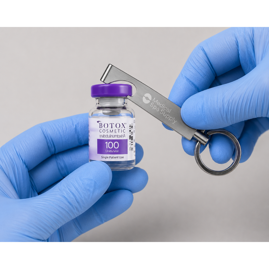 Injectable Vial Decapper illustrating the vial cap removal