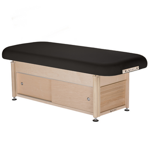 LEC Serenity™ Treatment Table with Flat Cabinet Black