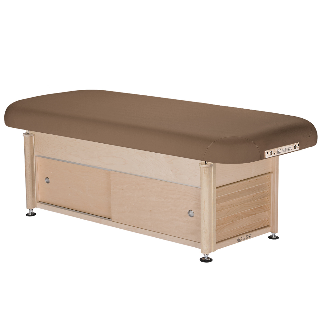 LEC Serenity™ Treatment Table with Flat Cabinet Latte