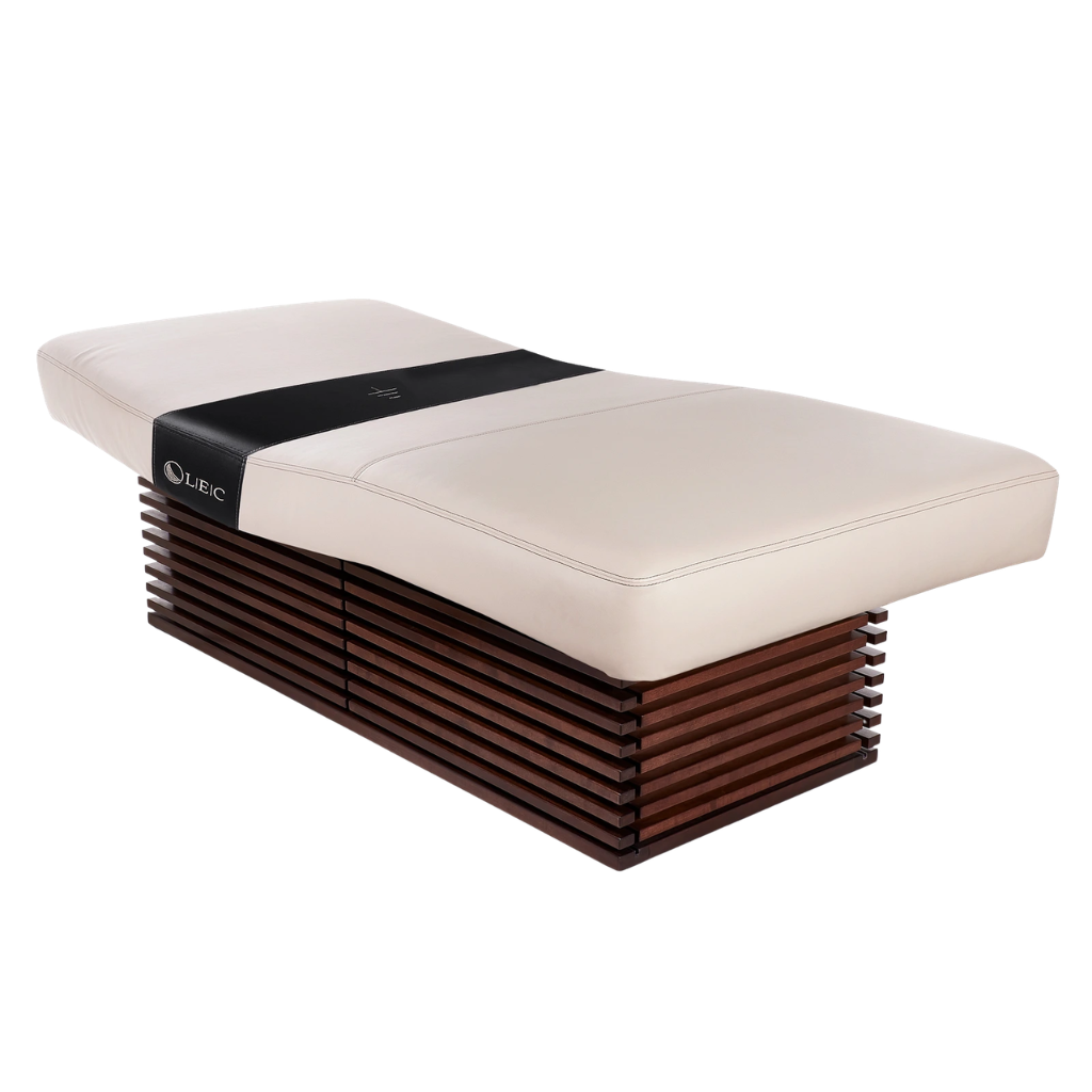 LEC INSIGNIA 2.0 MODERN™ multi-purpose treatment table with a replaceable mattress, ergonomic cushioning, and a durable design ideal for Med Spas and wellness practices.