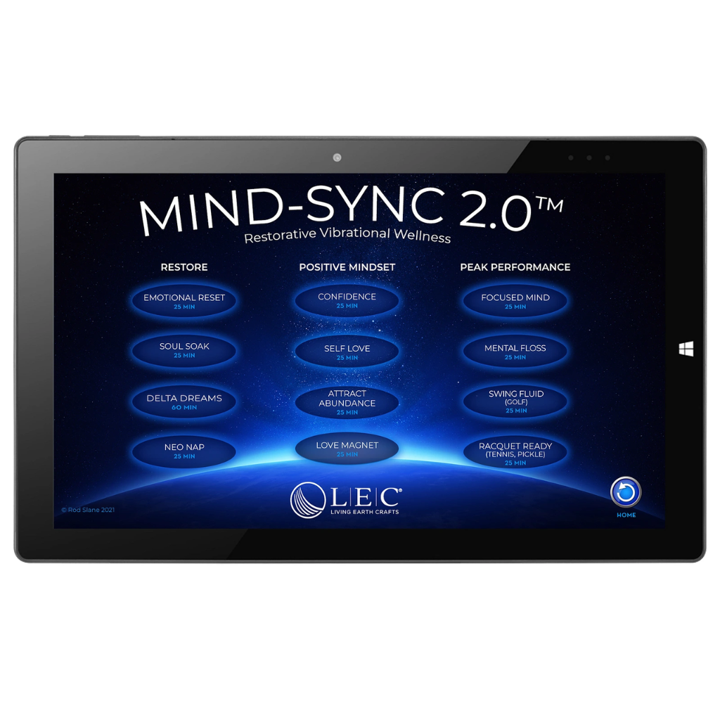 LEC Mind-Sync 2.0 Harmonic Wellness Lounger features a Restorative Vibrational Wellness Mind-Sync 2.0 tablet that creates a calming, immersive environment that complements Medical Wellness services.