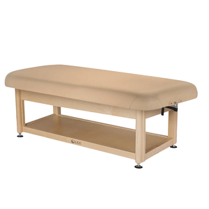 LEC Napa Treatment Table Shelf Base illustrating the flat top.