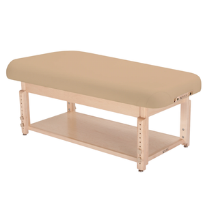 LEC Sonoma Spa Treatment Table with Shelf Base illustrating the flat top.