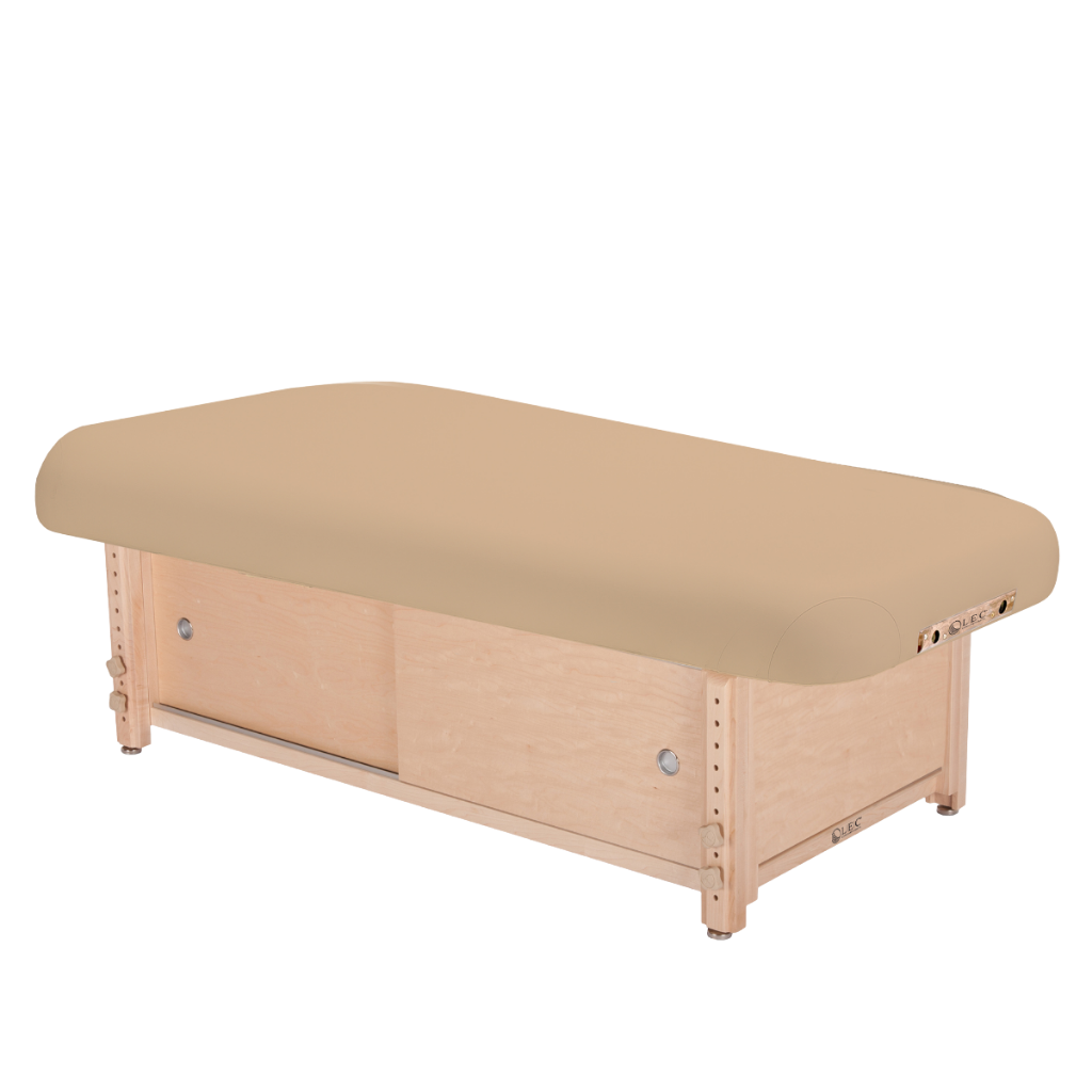 The LEC Sonoma Treatment Table with a Flat top and Cabinet Base is a premium treatment table designed for med spas and medical wellness practices.