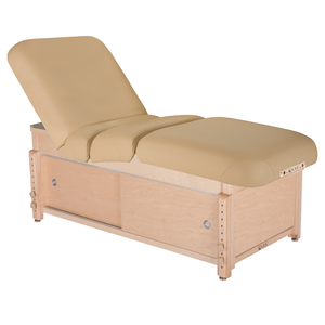 The LEC Sonoma Treatment Table with a Salon top and Cabinet Base is a premium treatment table designed for med spas and medical wellness practices.