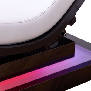 LEC Wave Reset Lounger base detail with lighting and adjustable functionality for Med Spas and IV hydration practices.