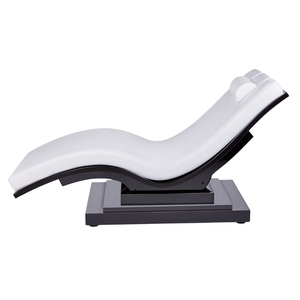 LEC Wave Reset Lounger with 3 step base, profile view showing ergonomic curved design for Med Spas and IV therapy practices.